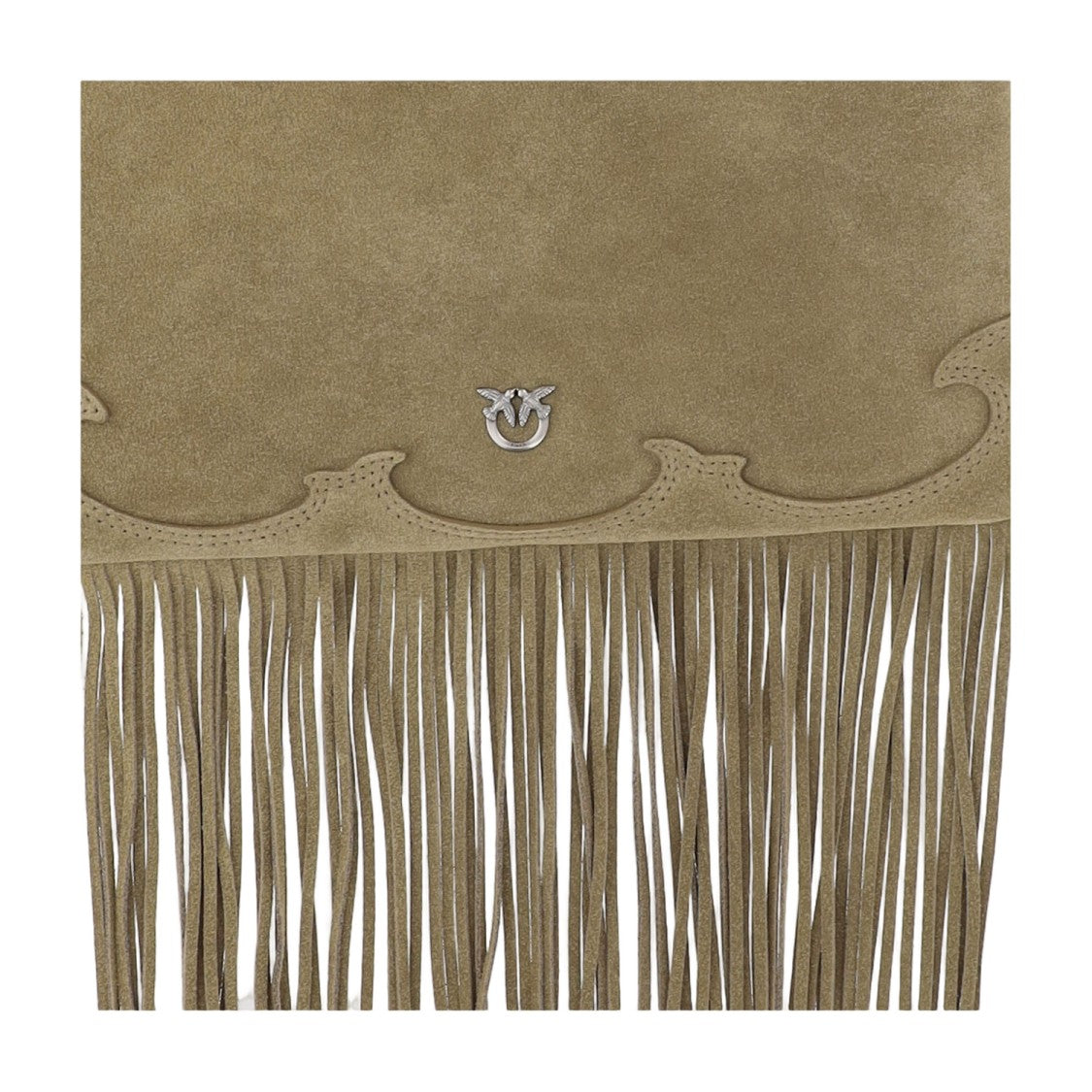 Pinko Suede Shopping Bag With Fringes