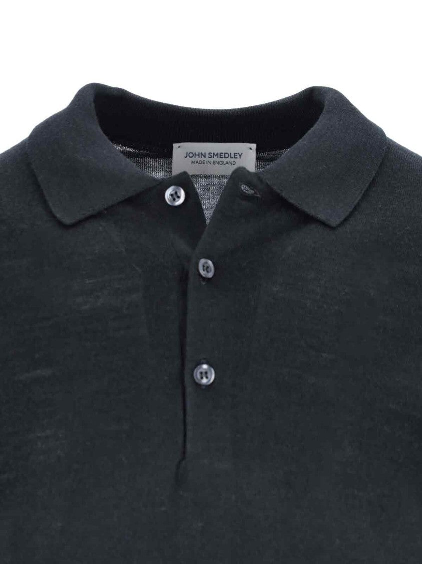 John Smedley Fine-Knit Black Sweater With Crew Neckline And Timeless Design