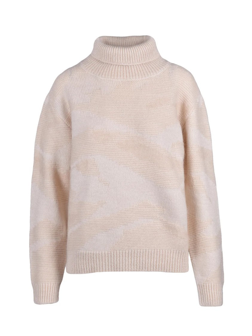 Add High Neck Sweater In Soft Extrafine Merino Wool
