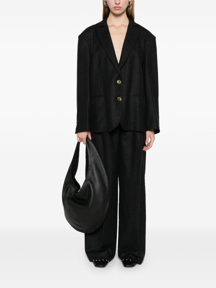 Le Sully Studio Anthracite Grey Pinstripe Lisa Blazer