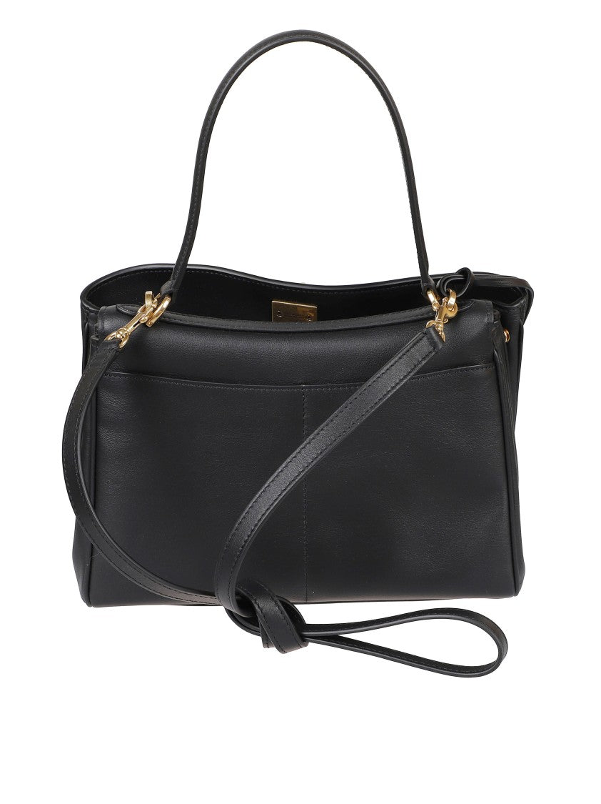 Balenciaga Structured Leather Shoulder Bag