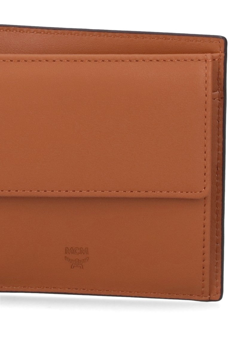 Mcm Bi-Fold Wallet, In Brown Visetos Canvas