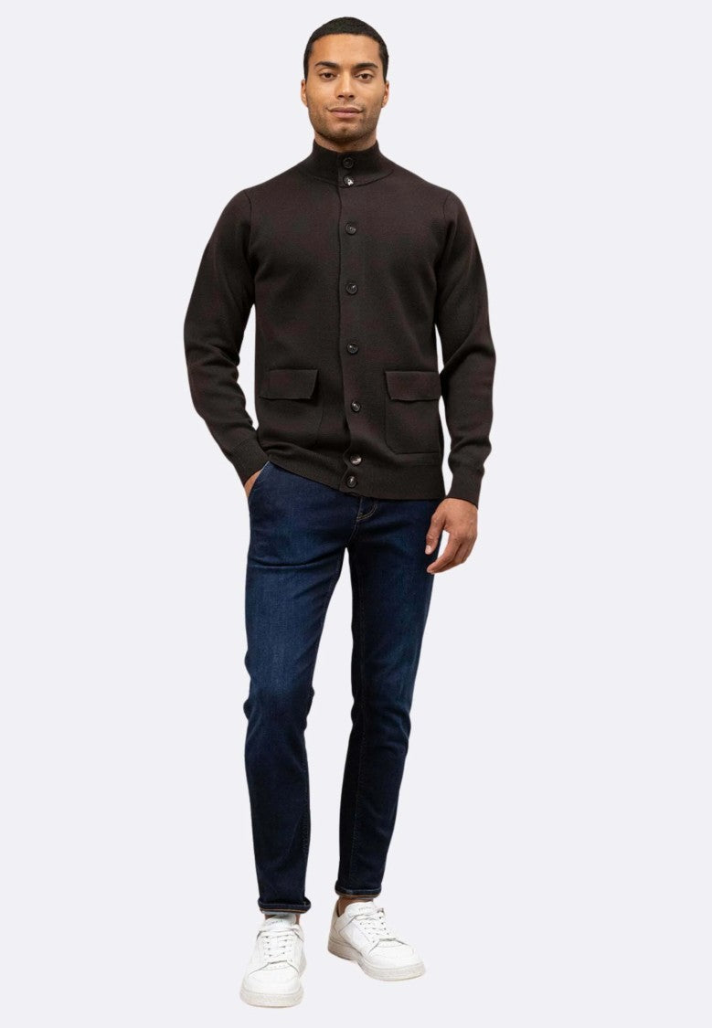 Filippo De Laurentiis Refined Cardigan With High Collar