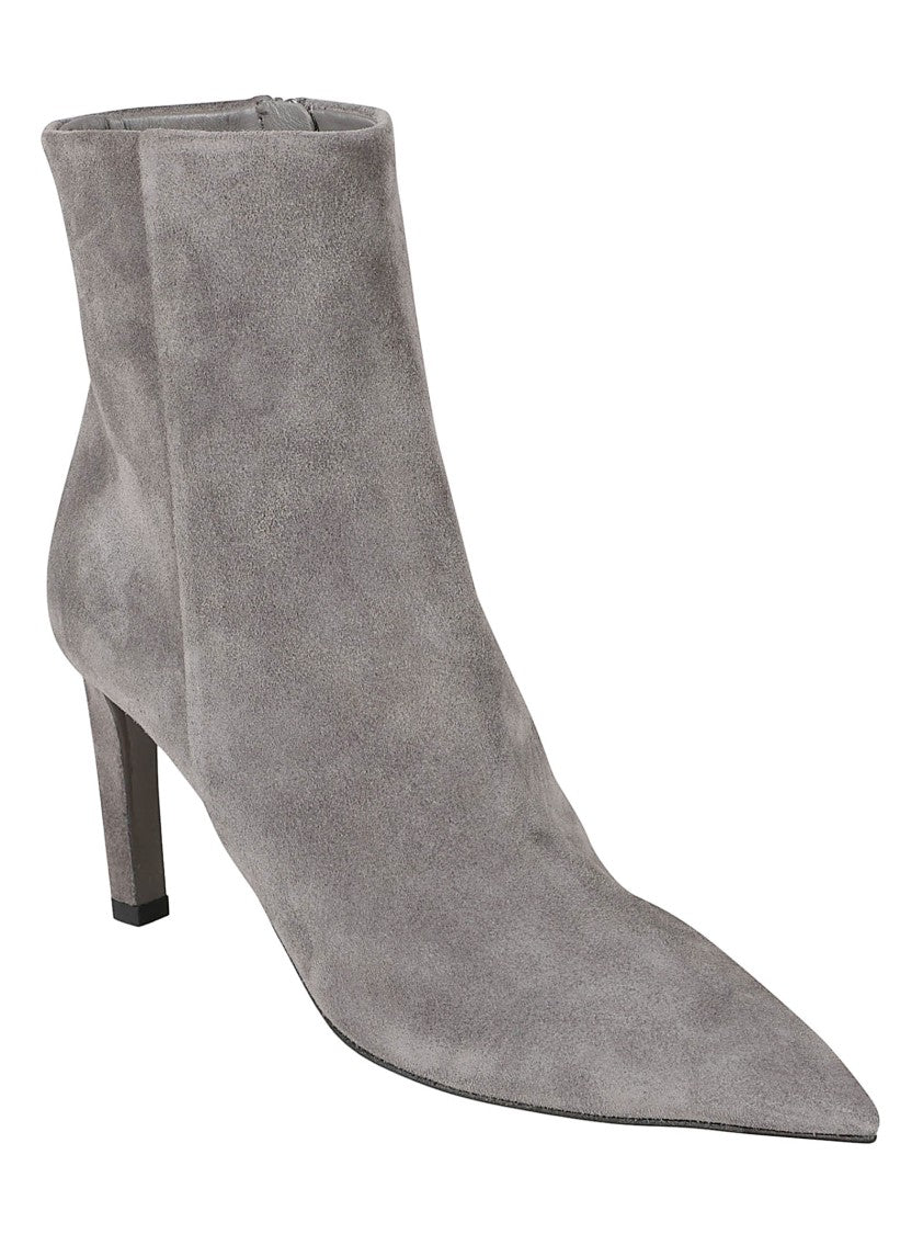 Jimmy Choo Pointed-Toe Suede Ankle Boots