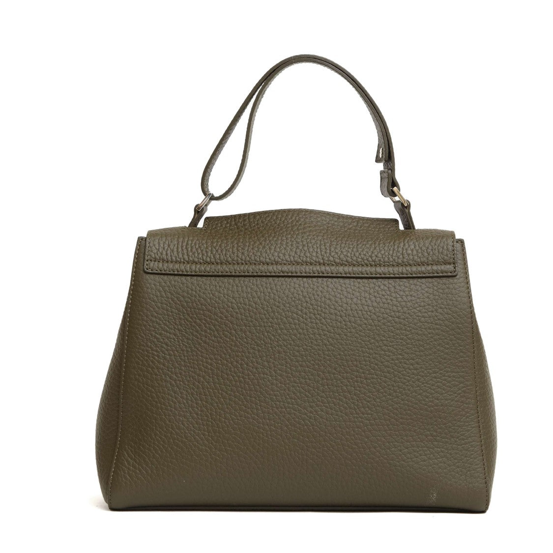 Orciani Structured Textured Green Leather Handbag