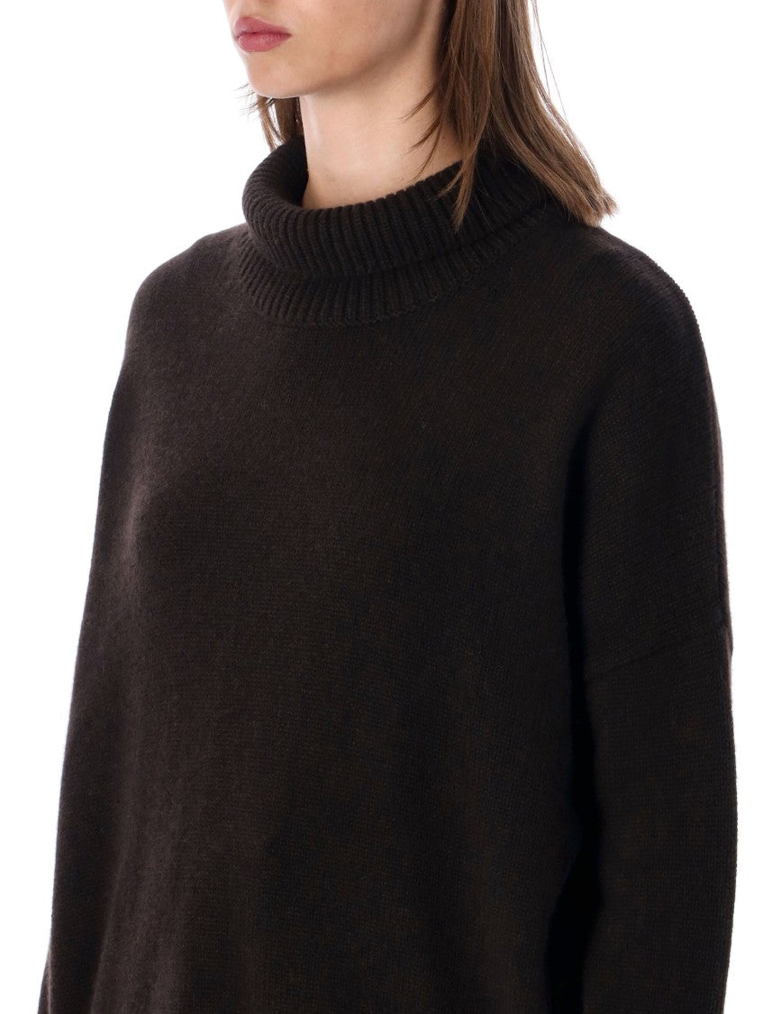 Lisa Yang Heidi Loose-Fitting High-Neck Knit Sweater