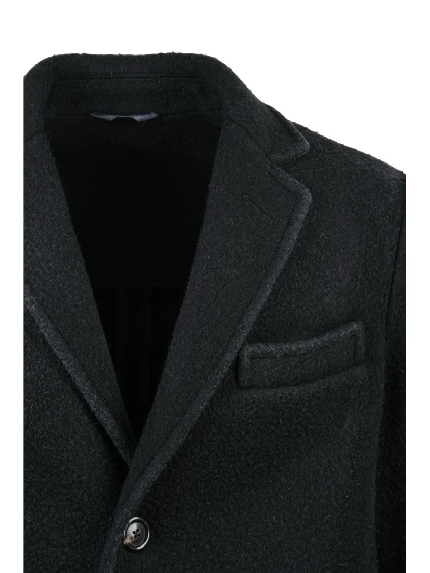 Circolo 1901 Black Virgin Wool-Blend Coat