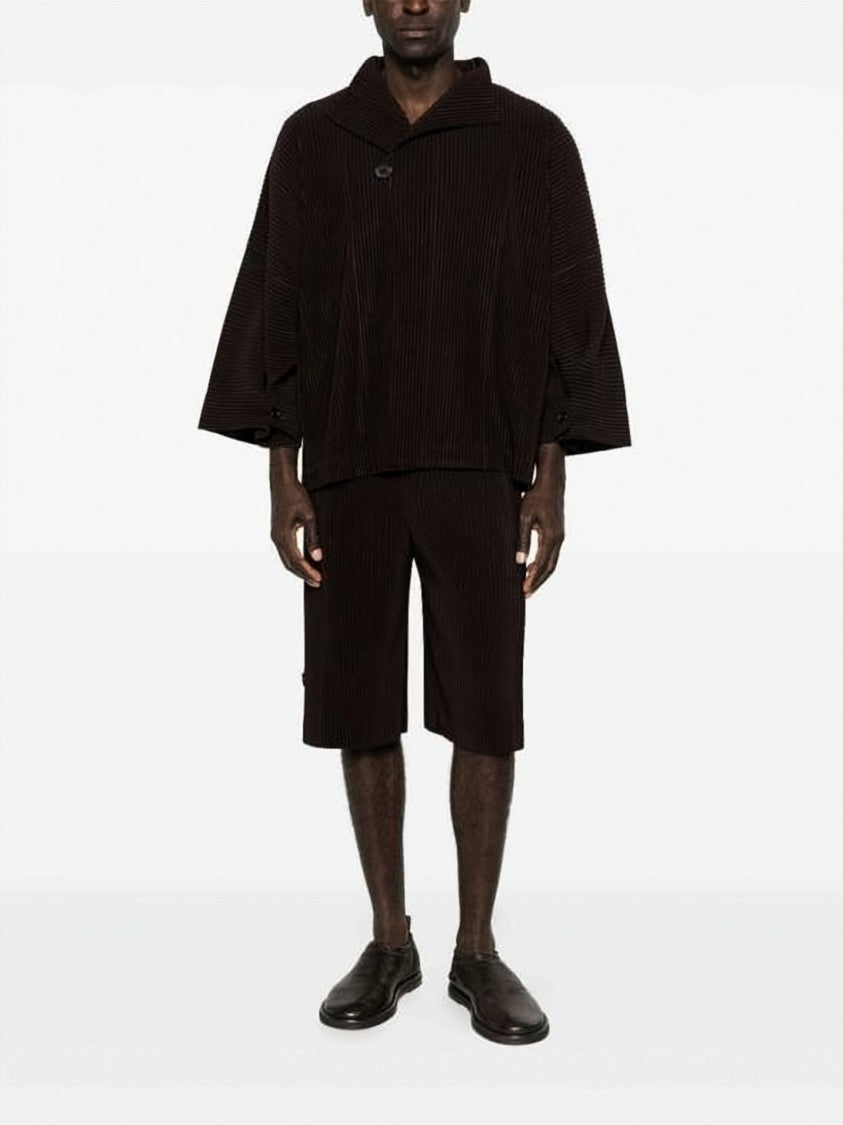 Homme Plissé Issey Miyake Pleated Relaxed-Fit Polyester Shorts