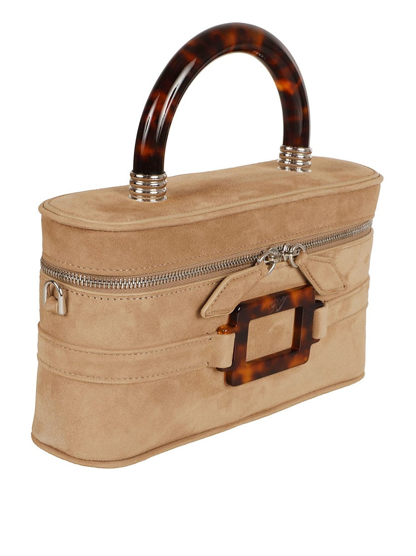 Roger Vivier Belle Vivier Mini Handbag In Suede