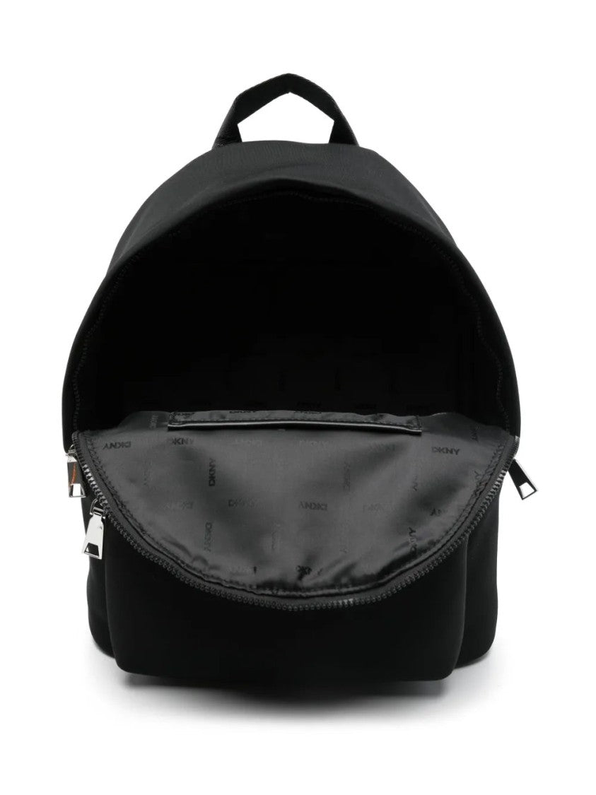 Dkny Spacious Black Dkny Backpack With Logo