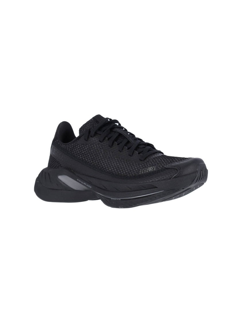 Mm6 By Maison Margiela Rounded Toe Sneakers With Textured Rubber Sole