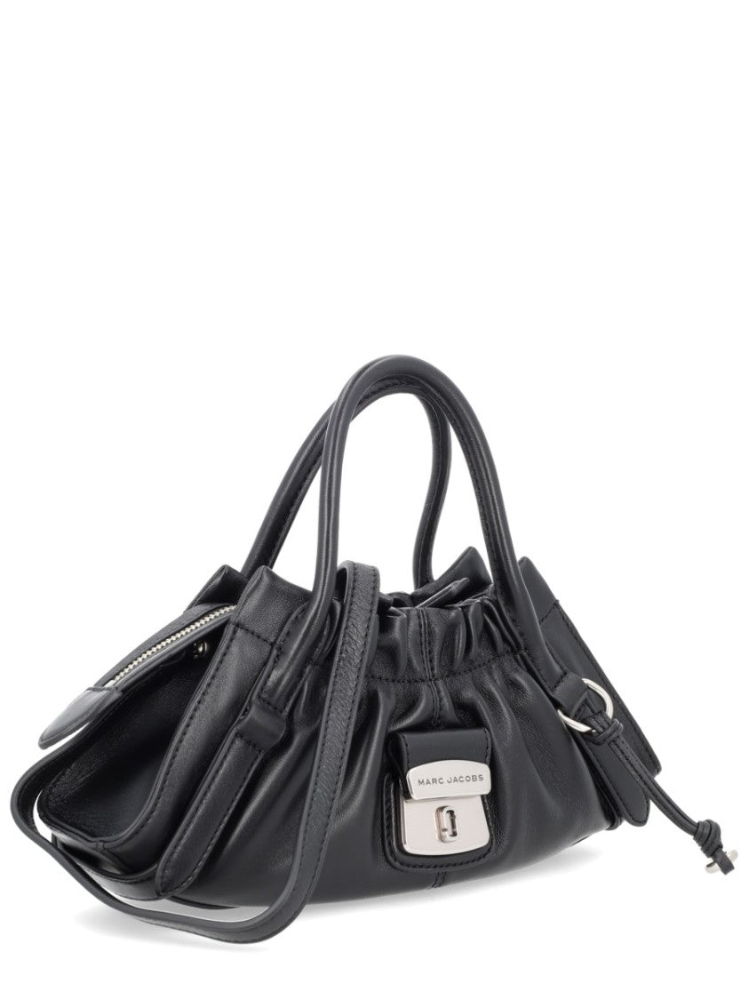 Marc Jacobs Ruched Design Small Satchel With Metallic Plaque