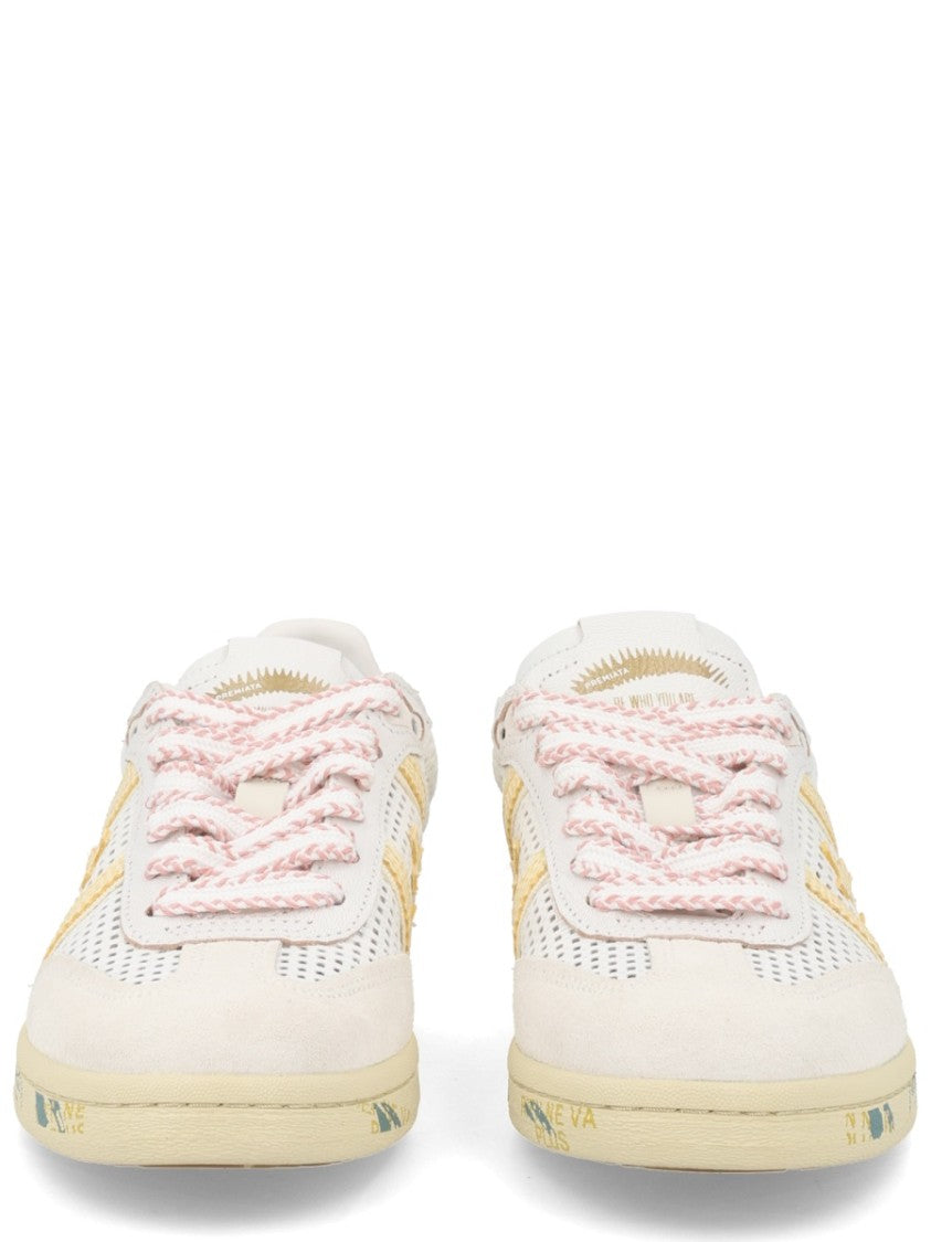 Premiata Bonnied Mesh Suede Yellow Sneakers