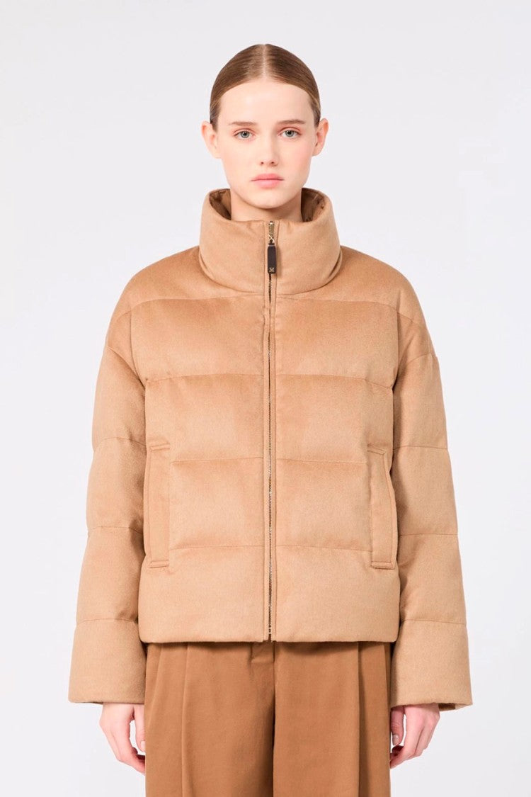 Max Mara Camel Mtcmora Stand-Collar Camel Puffer Jacket