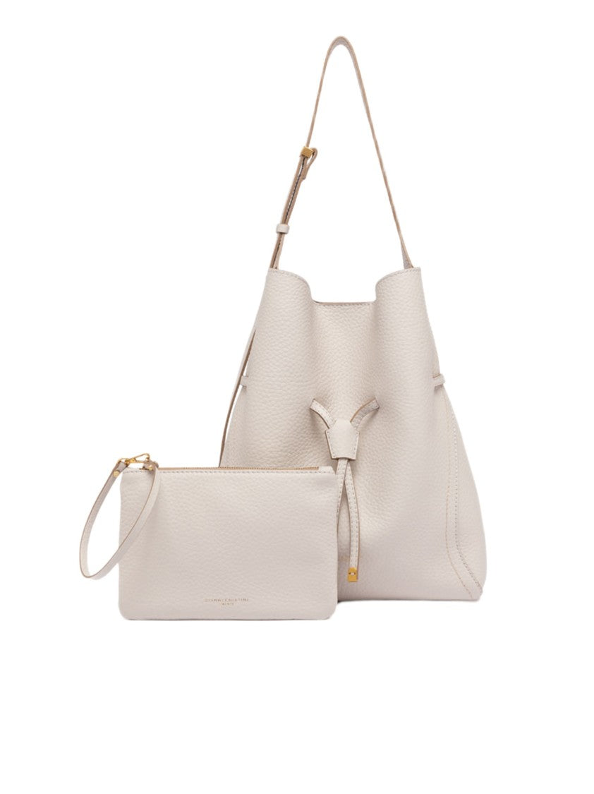 Gianni Chiarini Soft Silhouette Pebbled Leather Bag With Contrast Stitching