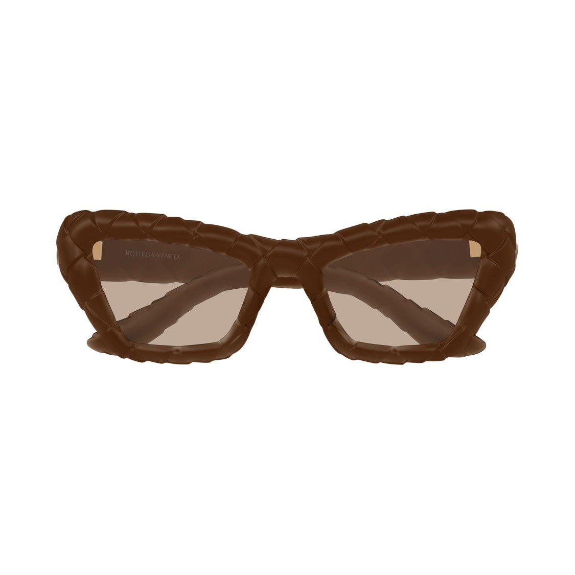 Bottega Veneta Bv1438s Sculptural Brown Sunglasses
