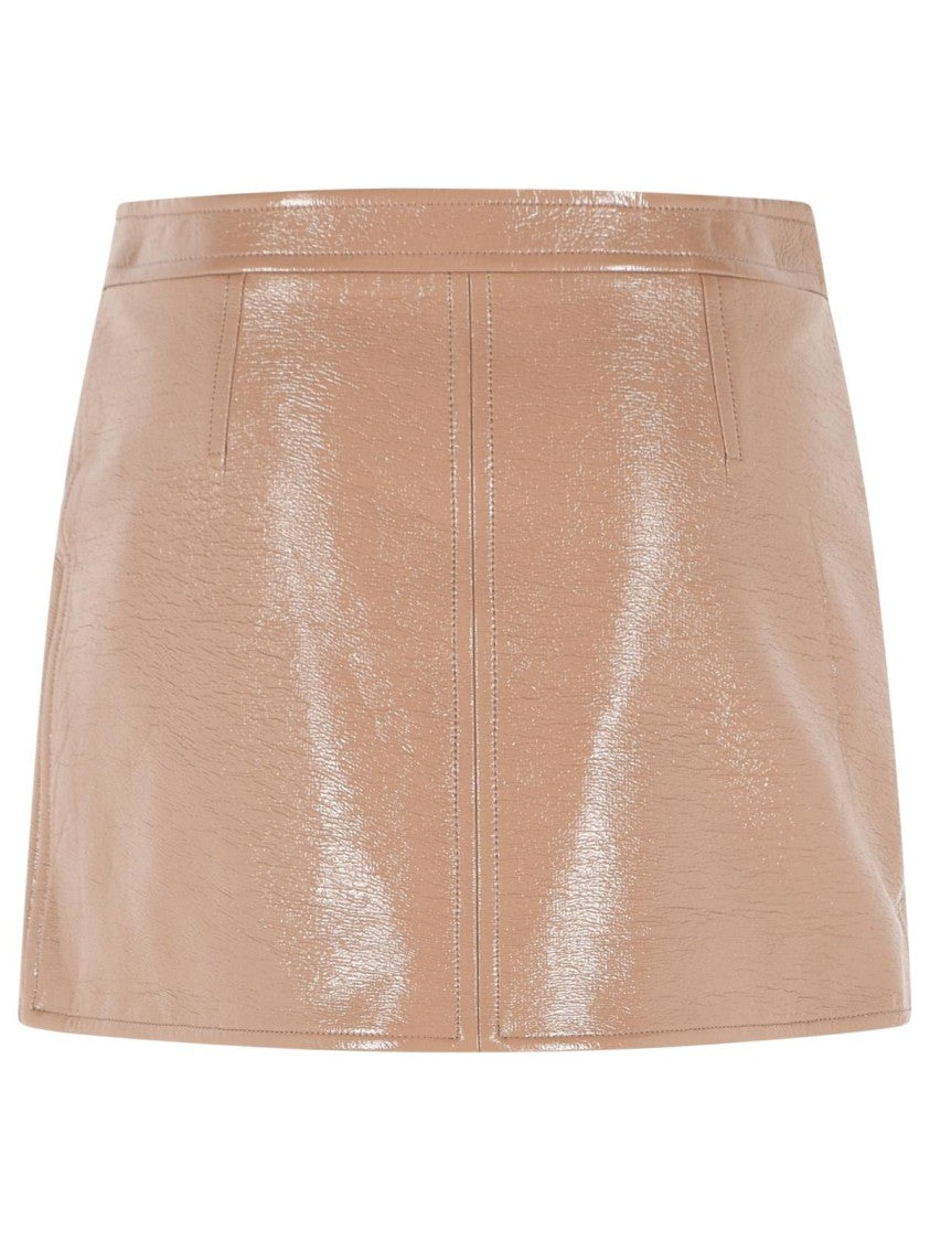 Courrèges 'Reedition' 'Bronzer' Vinyl Miniskirt