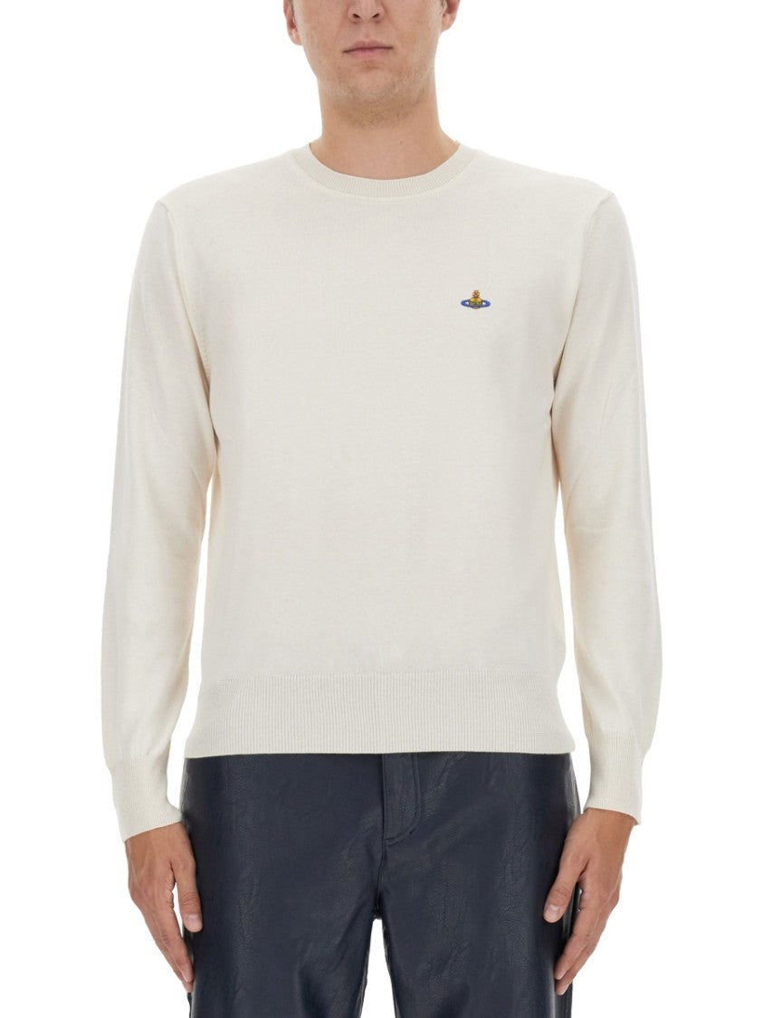 Vivienne Westwood Cotton-Cashmere Blend Jersey With Embroidered Logo