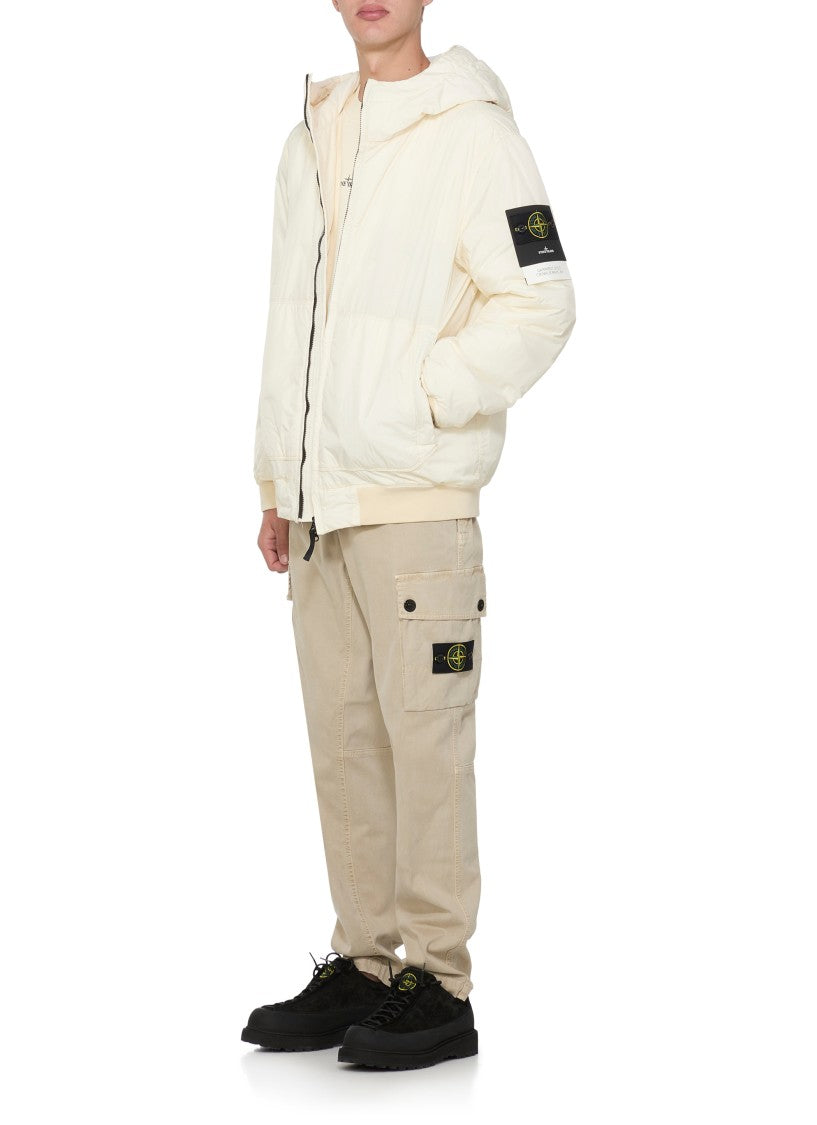 Stone Island Ivory Hooded Jacket