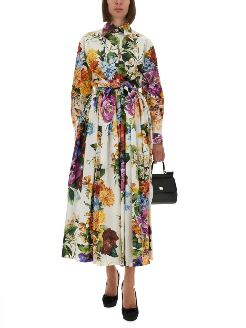Dolce & Gabbana Flower Bouquet Print Skirt