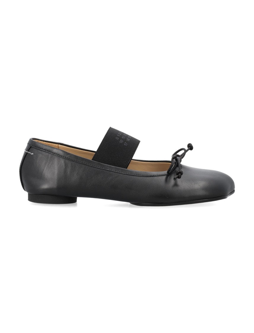 Mm6 By Maison Margiela Anatomic Nappa Leather Block Heel Ballerina Flats