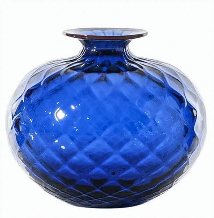 Venini Monofiore Balloton Blue Glass Vase