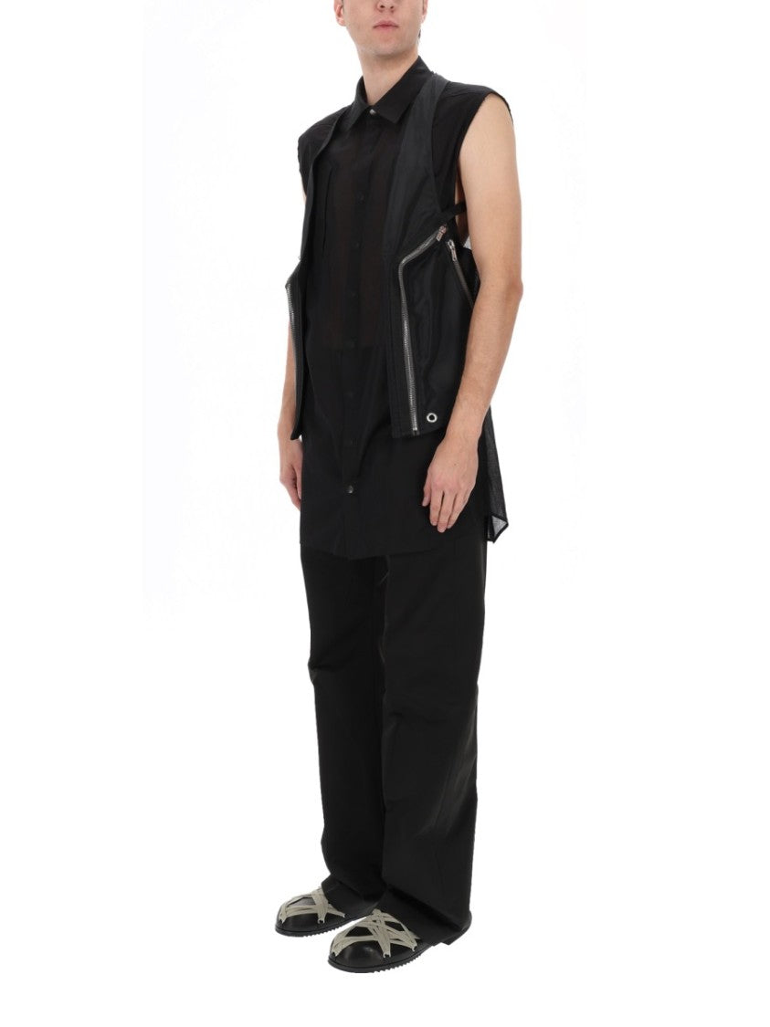 Rick Owens Neutral Bauhaus Harness Back Zippered Vest