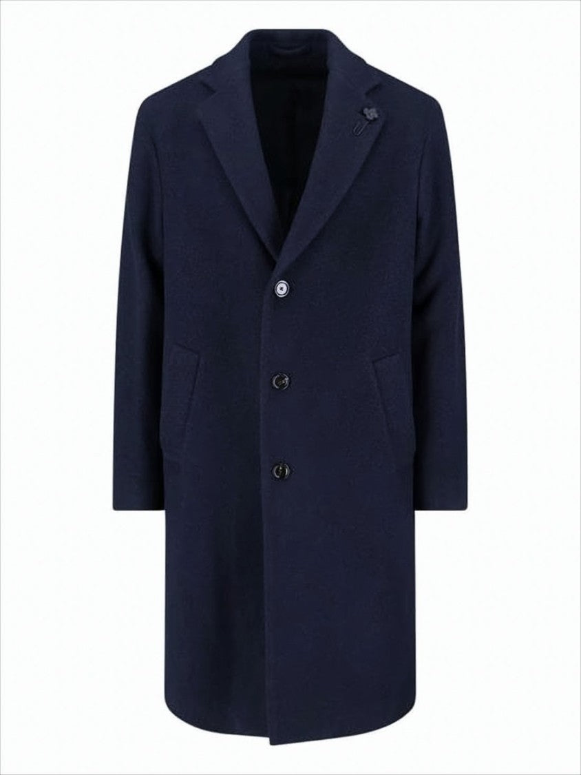 Lardini Classic Tailored Coat With Three-Button Closure