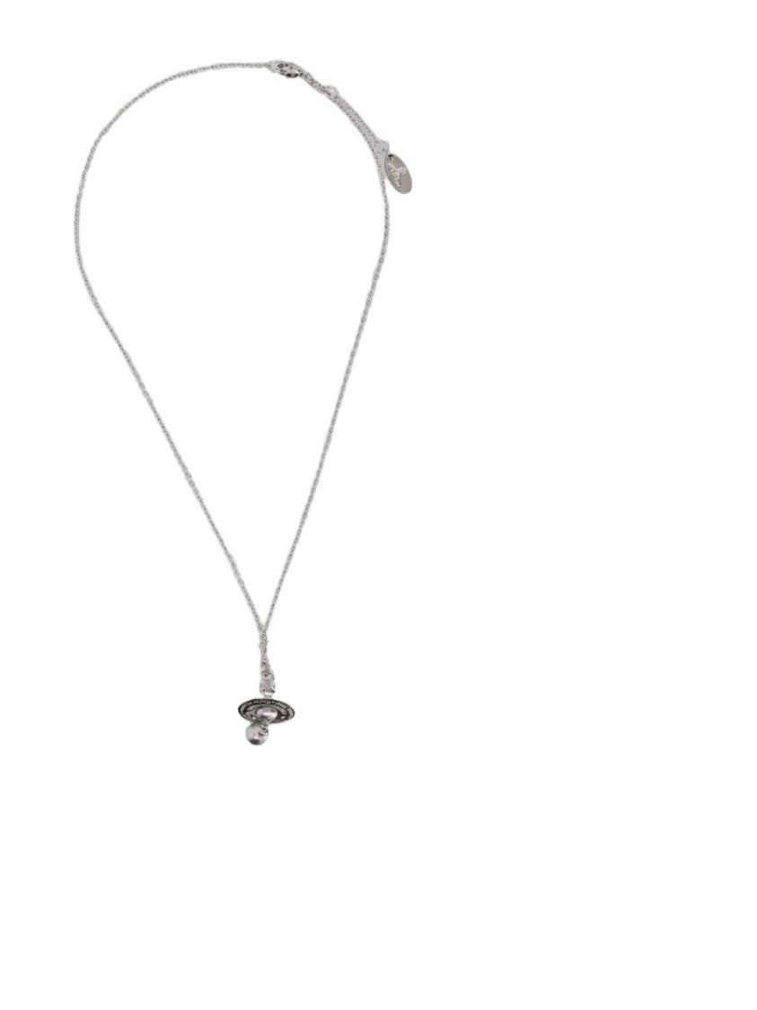 Vivienne Westwood Silver Orb Polished Brass Necklace