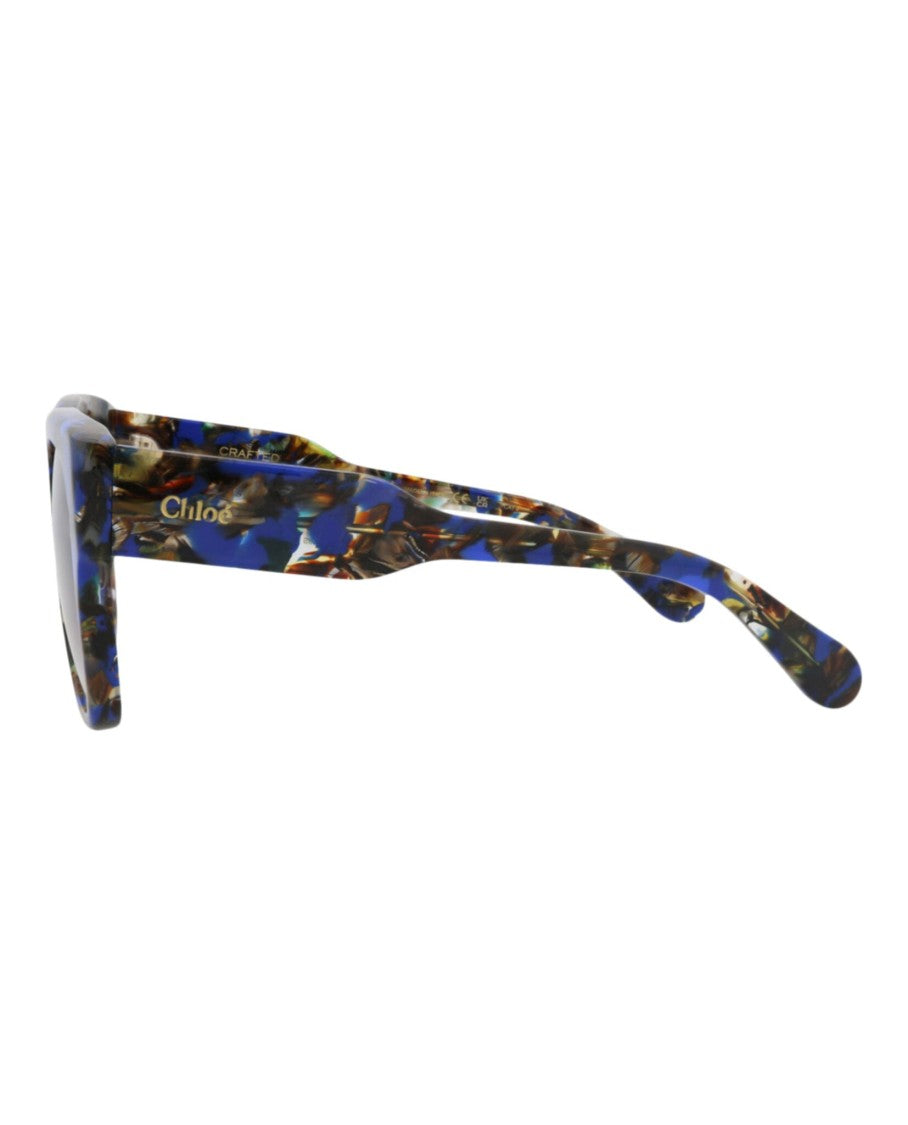 Chloé Square-Frame Sunglasses In Vibrant Tortoiseshell Design