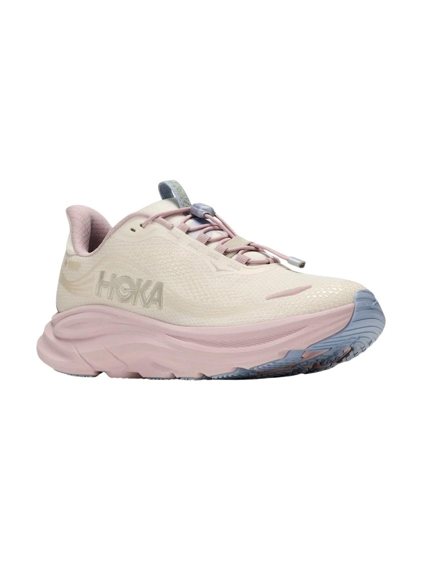 Hoka Streamlined Light Beige Sneakers With Quick-Lace System