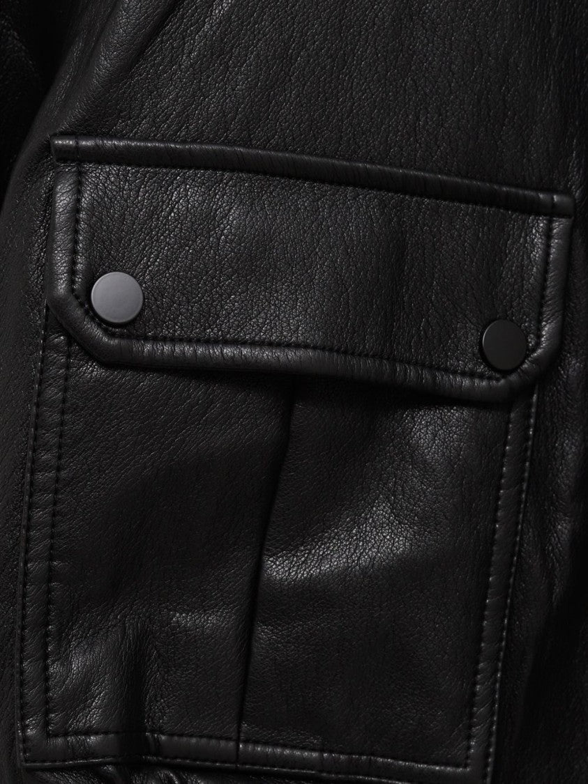 The Frankie Shop Cropped Classic Collar Flap Pocket Jacket