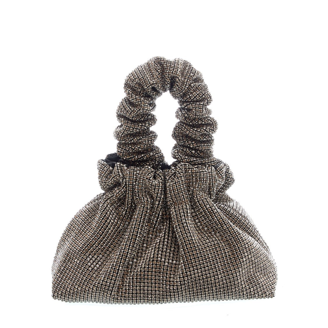 Twentyfourhaitch Rhinestone Bucket With Black Curled Handle