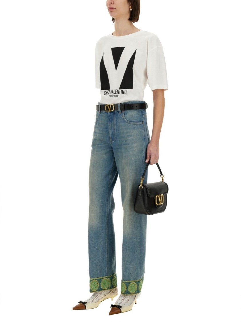 Valentino Relaxed Fit Cotton Print T-Shirt