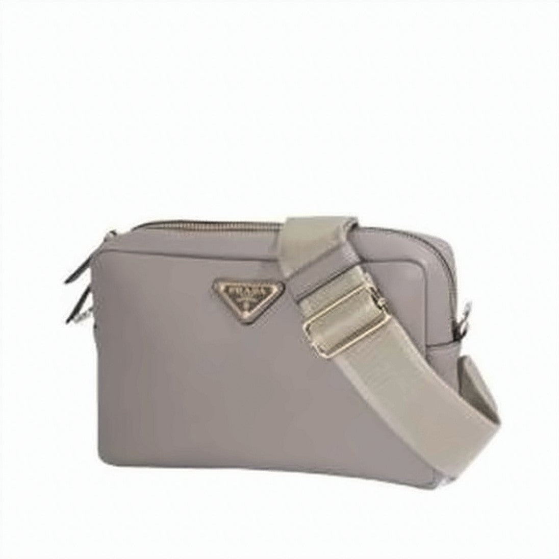 Prada Rectangular Leather Clutch With Adjustable Strap