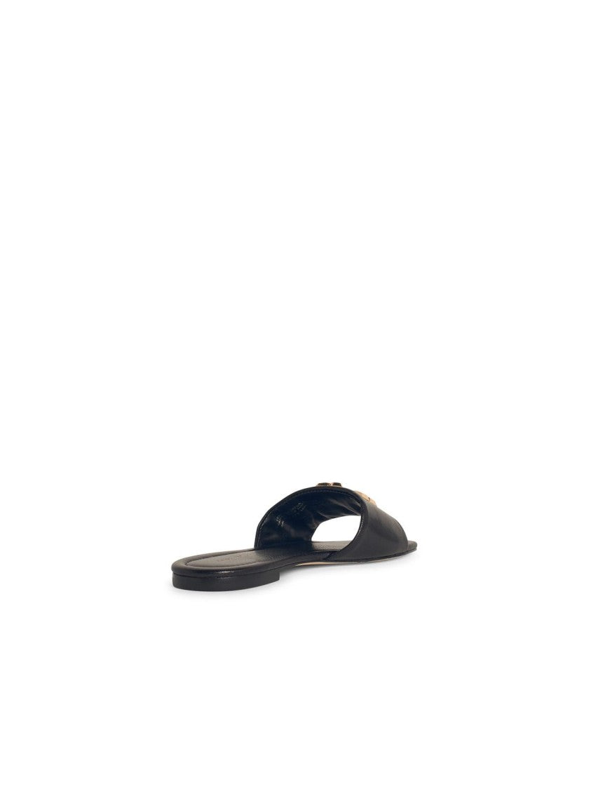 Tory Burch Eleanor' Black Leather Slippers