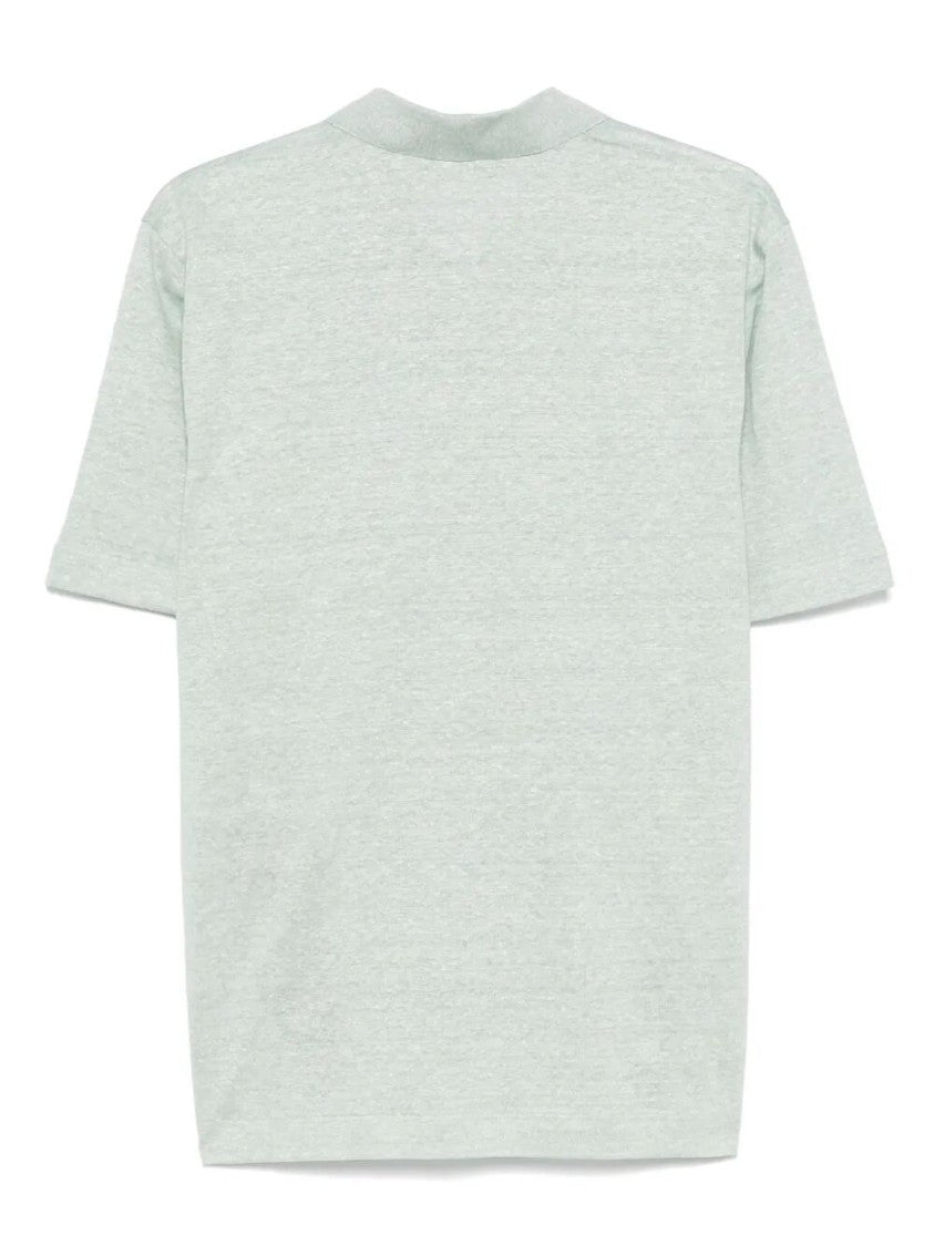 Sease Relaxed Fit Linen Crew-Neck Polo Shirt