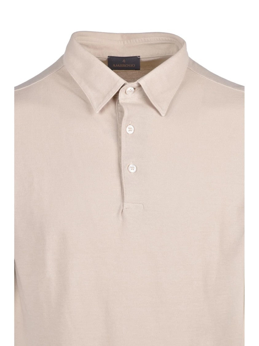 Ambrosio Beige Cotton Classic Polo Shirt