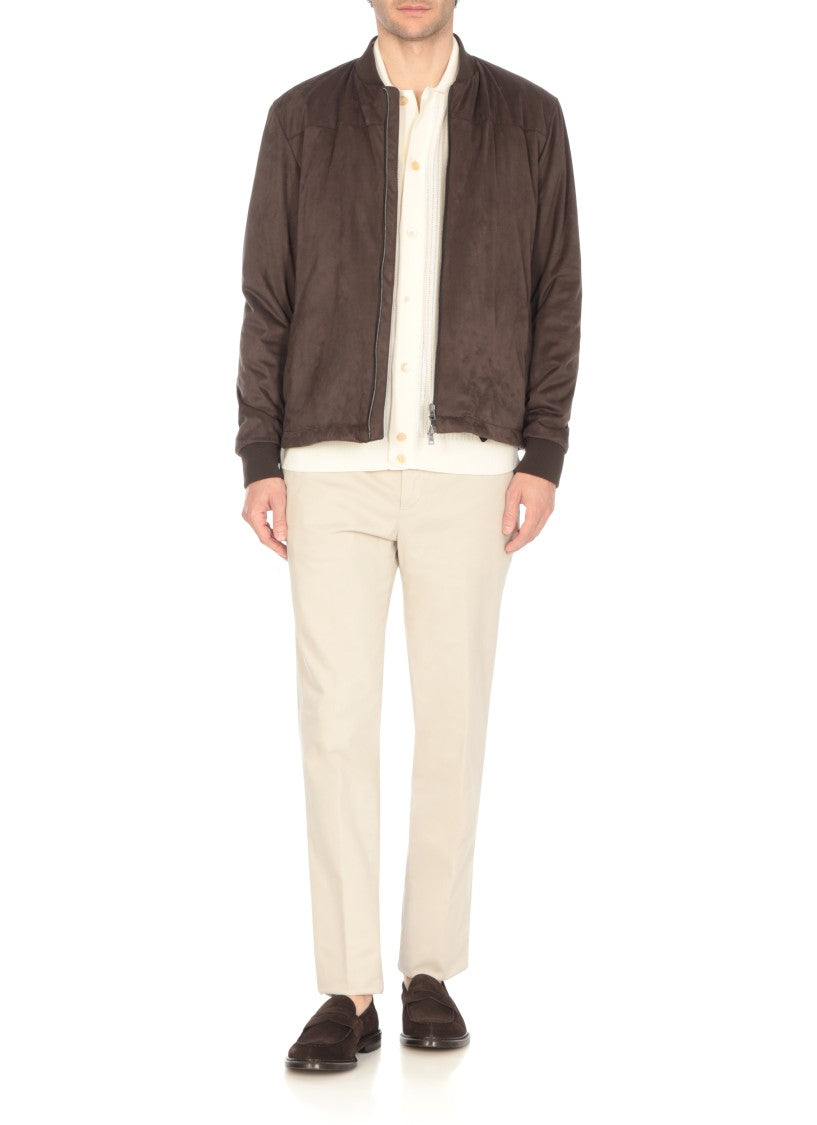 Doucal's Brown Suede Leather Loafers