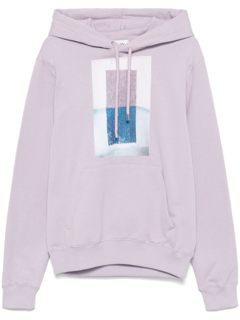 Lanvin Light Purple Cotton Jersey Hoodie