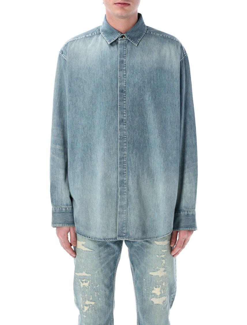 Fear Of God Blue Oversized Denim Shirt