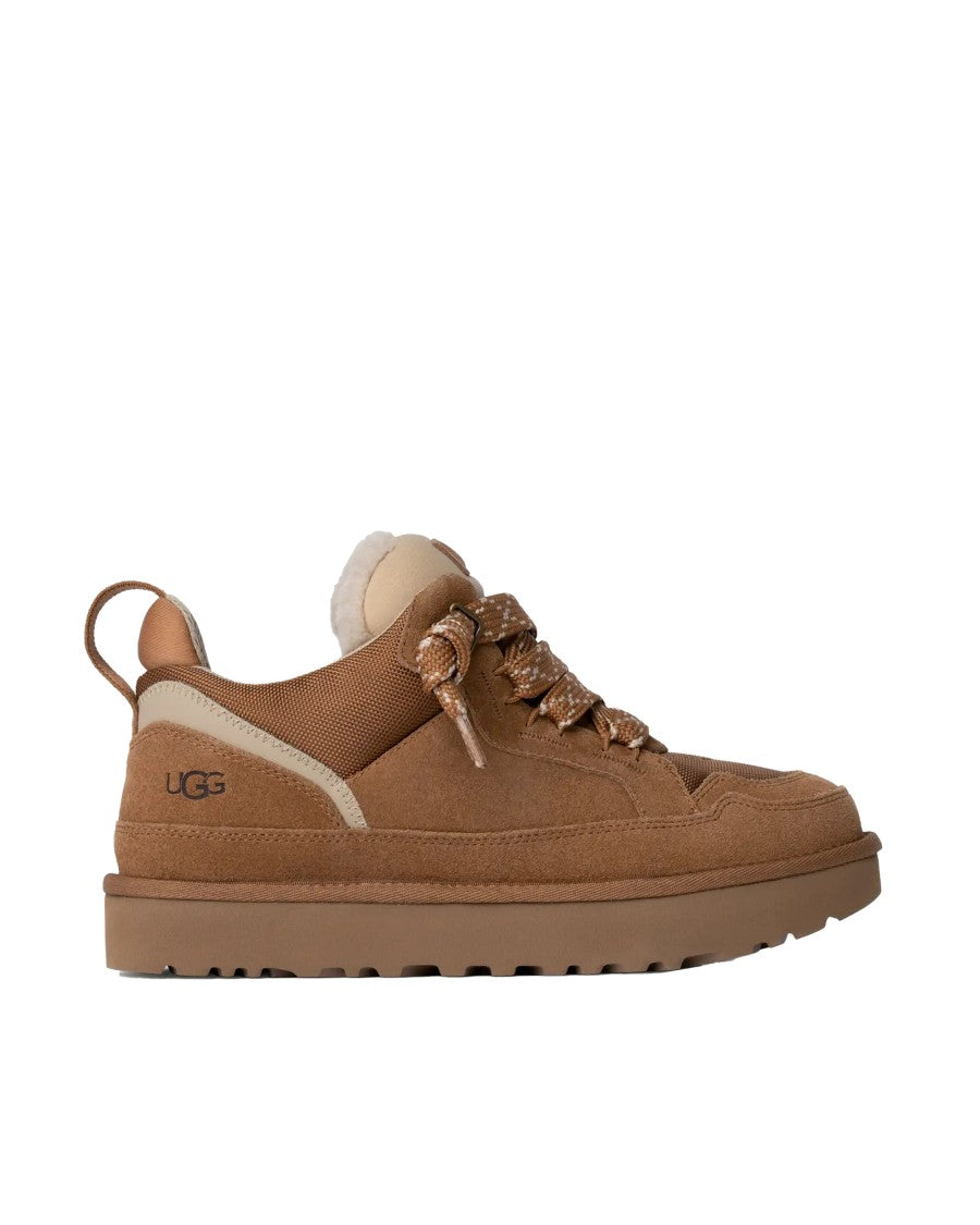 Ugg Low-Profile Brown Sneakers With Suede And Nylon Upper