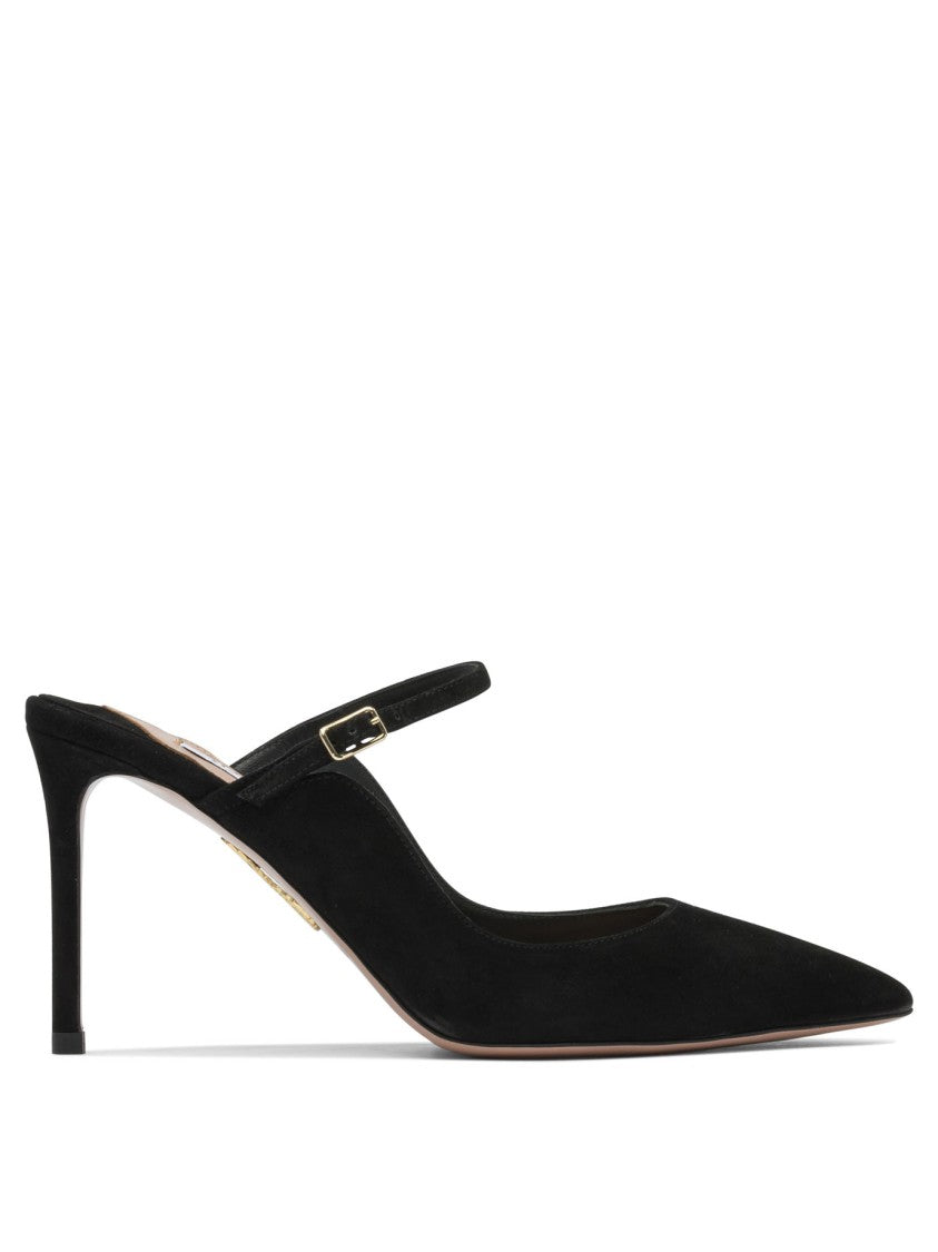 Aquazzura Pointed Toe Pumps With Ankle Strap