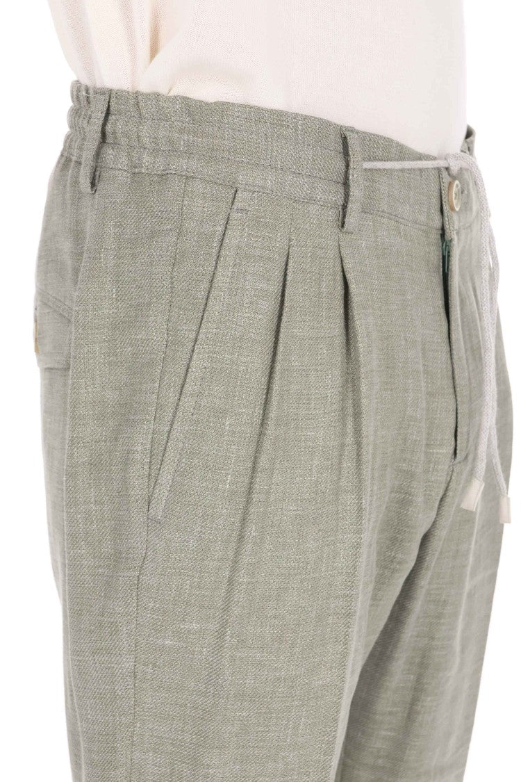 Eleventy Cross-Ply Zegna Fabric Green Suit