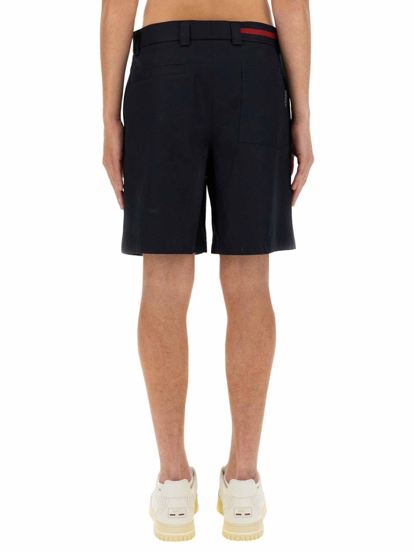 Gucci Web Ribbon Cotton Shorts With Side Pockets