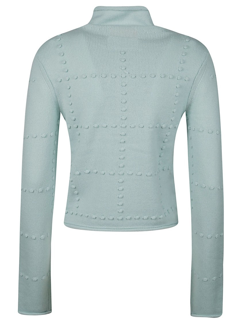 Guest In Residence Popcorn Cropped Textured Wool-Blend Turtleneck