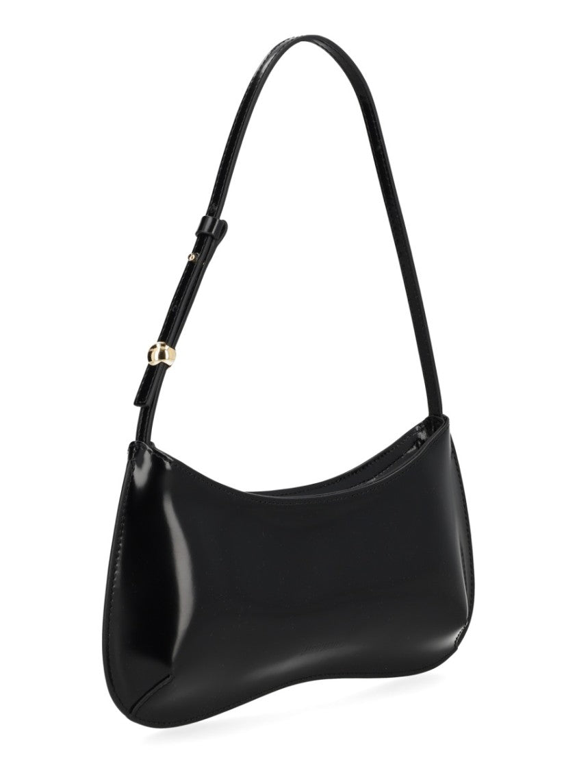 Jacquemus Bisou Curved Silhouette Calf Leather Handbag