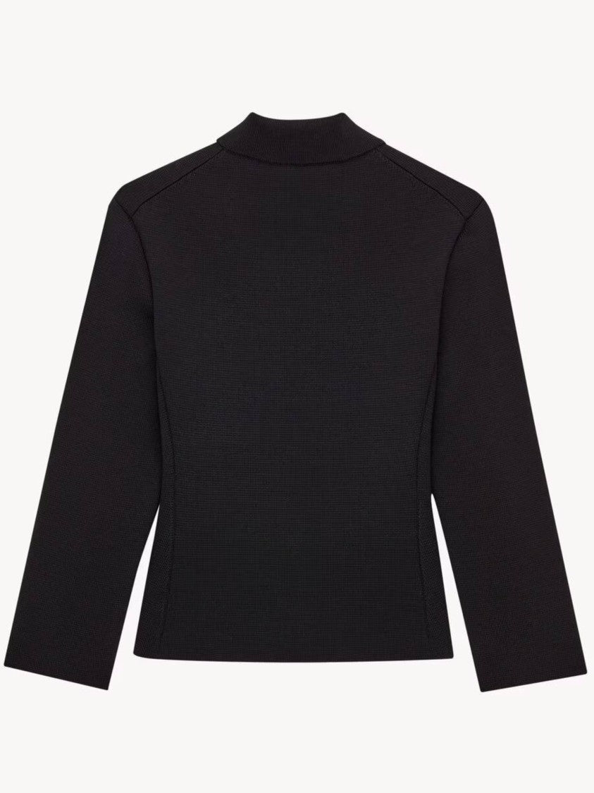 Saint Laurent Tailored Short Gold-Button Jacket