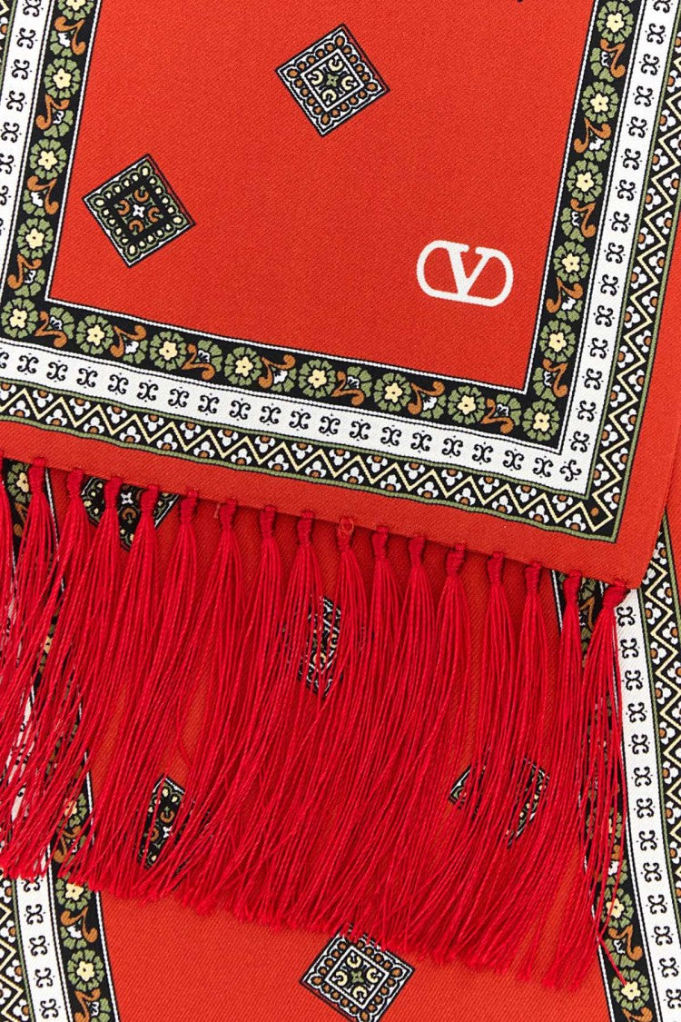 Valentino Garavani Printed Silk Bandeaux Chamber Foulard