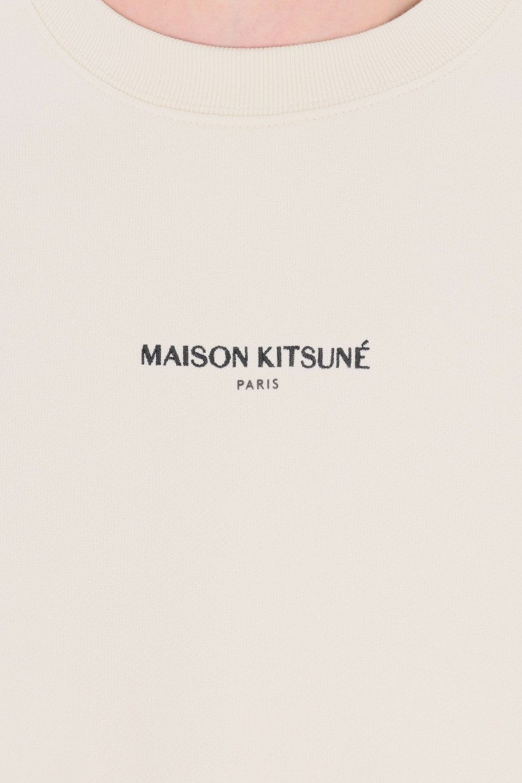 Maison Kitsuné Maison Kitsuné Paris Embroidered Cotton Sweatshirt